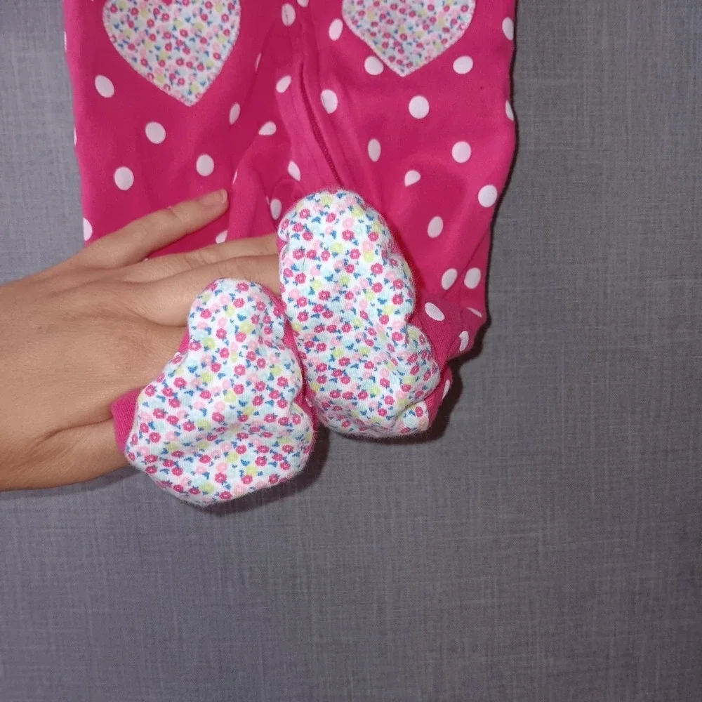 Vintage Y2K Baby Romper‎ Lot Newborn Pink Floral Bunny Polka Dot Carters